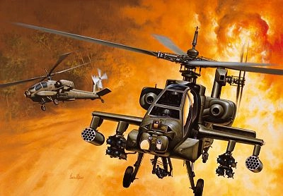 Сборная модель Italeri: Вертолет AH-64A Apache