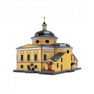 Покровский Храм женского монастыря (Матрона Московская). Сборная модель копия (Умная бумага 215)