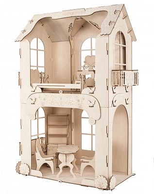 Конструктор ХэппиДом: Дом для кукол до 30 см с мебелью