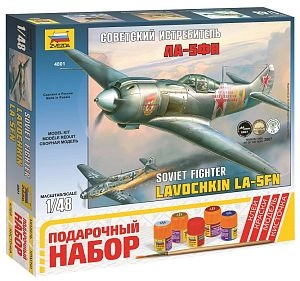 Сборная модель ZVEZDA: Советский истребитель Ла-5ФН (подарочный набор)