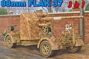 Сборная модель Dragon: Пушка 88 mm FLAK 37