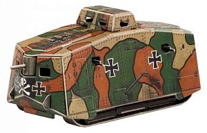 Сборная модель из картона Умная бумага: Германский тяжелый танк Sturmpanzer А7V
