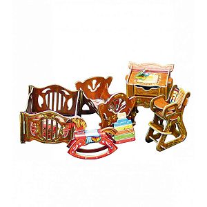 Коллекционный набор мебели: Детская. Сборная игрушка (Умная бумага 274)